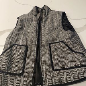 Black and white vest